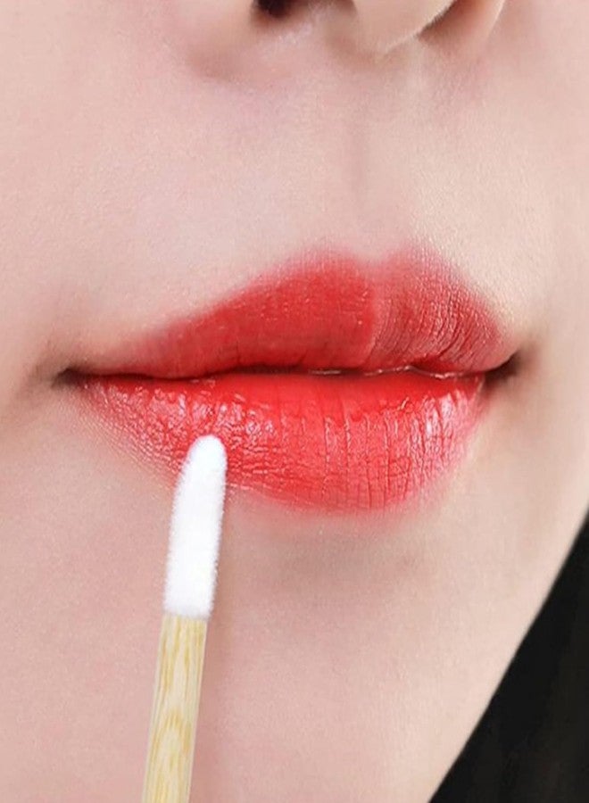BANIRA بانيرا - فرشاة خشبية للاستخدام مرة واحدة (حشو الشفاه/أحمر الشفاه/ملمع الشفاه - عبوة من 50 قطعة - أبيض) - Image 3
