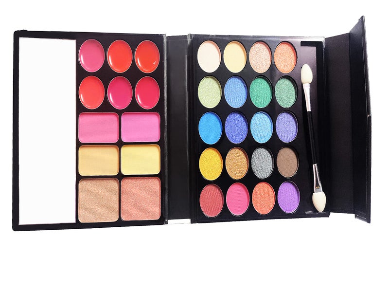 G4U All in One Makeup Kit Gift Set,Eyeshadow, Cream, 2 Lipsticks, Compact,Primer, Concealer,Etc. Perfect for Party makeup Casual makeup Wedding makeup With Makeup Box (Set Of 18Pcs) ST - Image 2