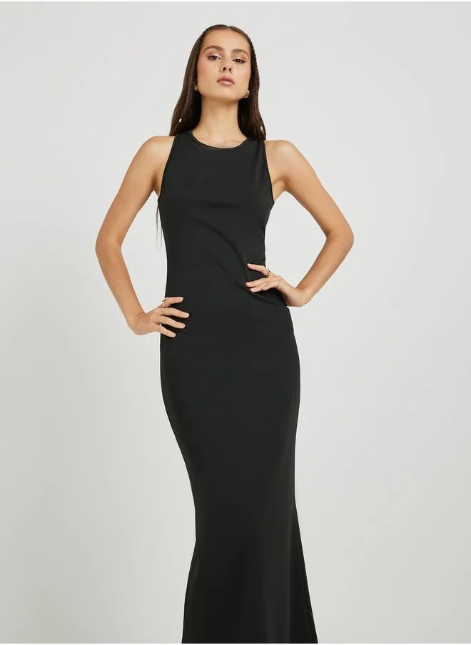 تايك تو Take Two Solid Sleeveless Bodycon Maxi Dress