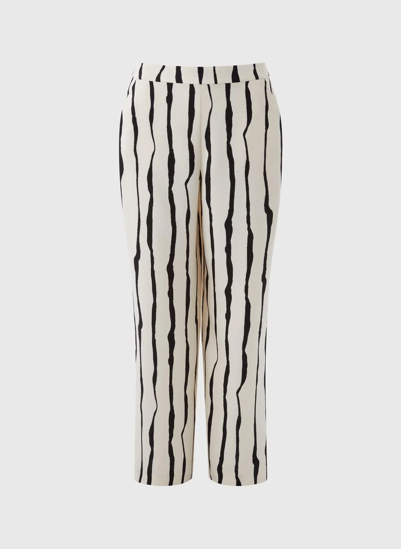 Matalan Et Vous Cream Stripe Co Ord Trousers
