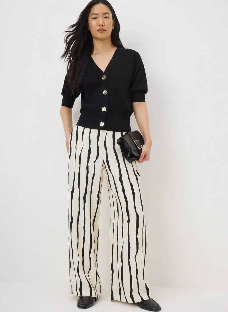 Matalan Et Vous Cream Stripe Co Ord Trousers
