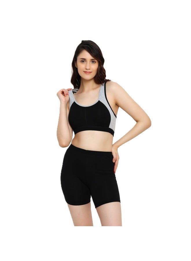 راجني حمالة صدر رياضية نسائية بتصميم ظهر متقاطع، مصنوعة من القطن والليكرا، ناعمة، تسمح بمرور الهواء، بدون أسلاك، بدون خياطة، تغطية كاملة، حشوات قابلة للإزالة، أشرطة مانعة للانزلاق. مناسبة لليوغا، والتمارين الرياضية، والجري، والمشي، والأنشطة الرياضية، واللياقة البدنية، والسفر. - Image 2