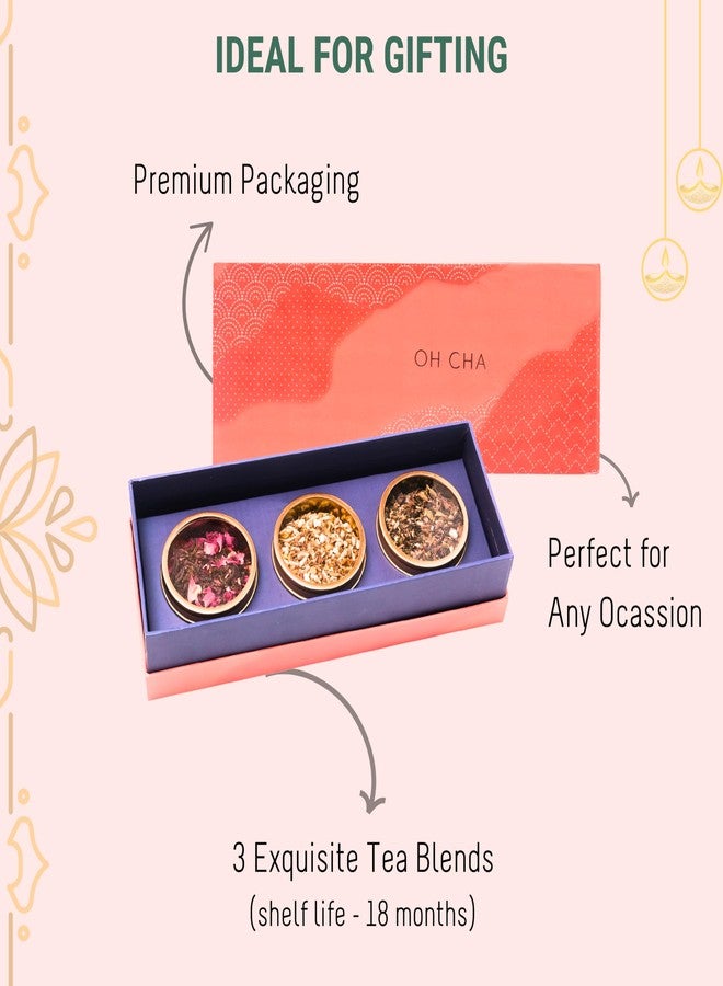OH CHA - Kaizen Tea Gift Set | 3 Assorted Blends: Masala, Golden, Ayurvedic Chai | Pure Ingredients | Diwali Wellness & Tradition | Premium Hamper - Image 5