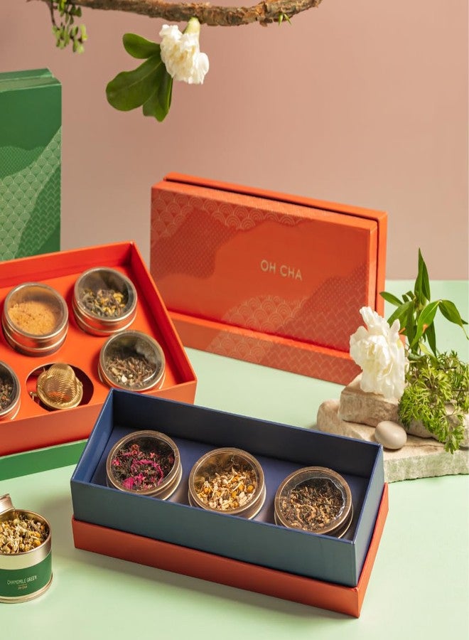 OH CHA - Kaizen Tea Gift Set | 3 Assorted Blends: Masala, Golden, Ayurvedic Chai | Pure Ingredients | Diwali Wellness & Tradition | Premium Hamper - Image 2