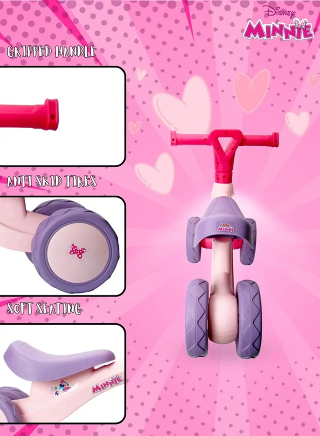 ديزني Minnie Mouse Ride On Toys For Kids, Baby Ride On Scooter, Gift For Girls, Balance Bike Anti Skid No Pedal, Toddler Bicycle,2 Years-4 Years, Pink