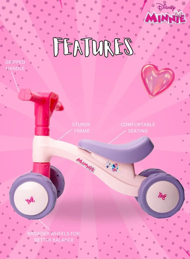 ديزني Minnie Mouse Ride On Toys For Kids, Baby Ride On Scooter, Gift For Girls, Balance Bike Anti Skid No Pedal, Toddler Bicycle,2 Years-4 Years, Pink