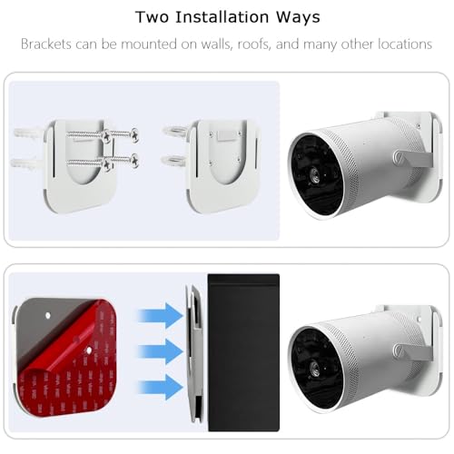 Chanvoo Drill Free Wall Mount Compatible with Samsung Freestyle Projector Ceiling Mount, Freestyle 2 Accessories Steel Wall Mount Shelf (White) - Image 3