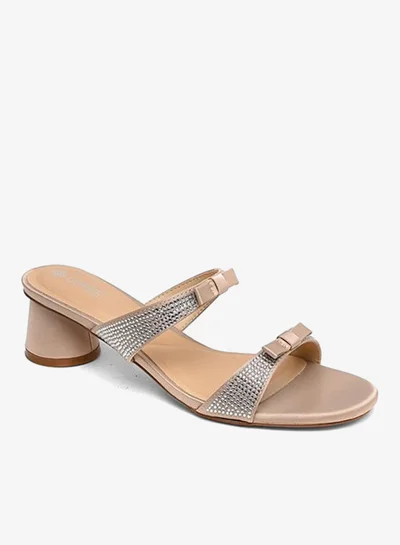 Cuple Womens two-strap low block heeled Sandals