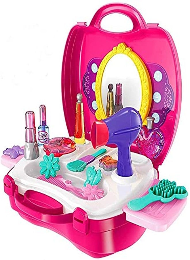 SHIPEASE Suitcase Shape Beauty Play Set for Girls Boys Makeup Pretend Play Toy Cosmetic Dream Fashion Set with Makeup Accessories (Multicolor) - Image 1