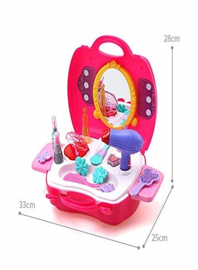 SHIPEASE Suitcase Shape Beauty Play Set for Girls Boys Makeup Pretend Play Toy Cosmetic Dream Fashion Set with Makeup Accessories (Multicolor) - Image 3