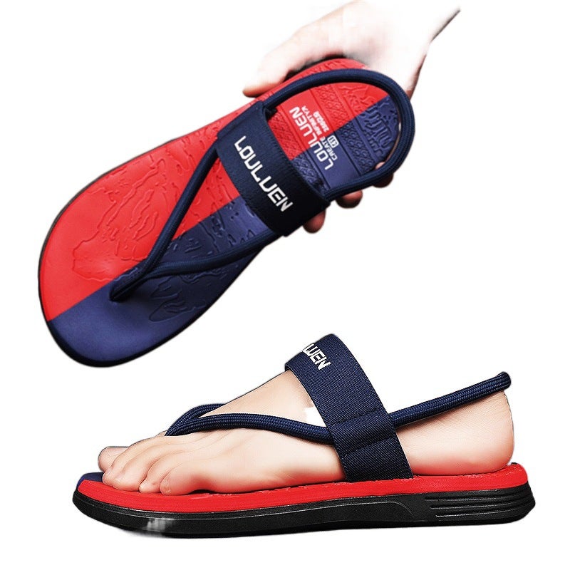 Sandals Men'S Summer Outer Wear Plus Size 45 Sports Driving To Work Dual-Use Soft Bottom Sandals Boys Beach Flip-Flops - Image 5