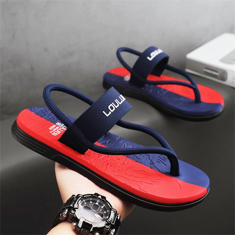 Sandals Men'S Summer Outer Wear Plus Size 45 Sports Driving To Work Dual-Use Soft Bottom Sandals Boys Beach Flip-Flops - Image 2