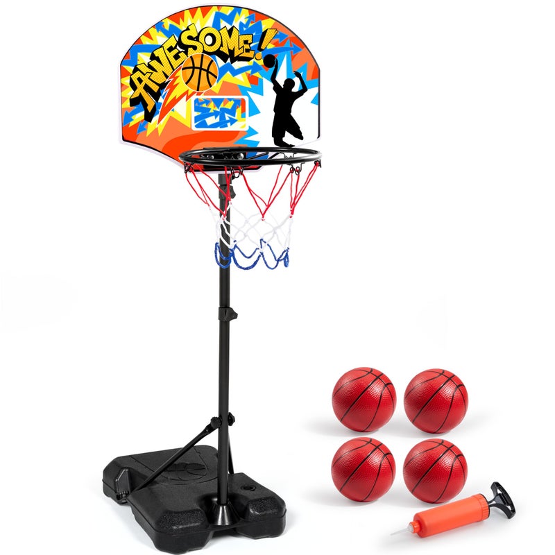 JOYIN Indoor Kids Basketball Hoop with Stand Toddler Basketball Goal Adjustable Height 28ft62ft Portable Mini Outdoor Toys for Boys Girls Age 3 4 5 6 7 8 Inside Outside Sport Games for Fun - Image 2