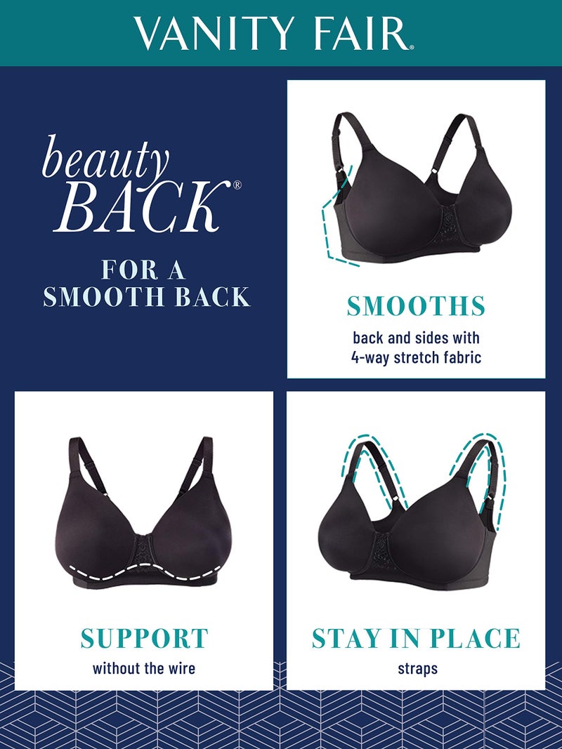 Vanity Fair womens Full Figure Beauty Back Smoothing (36c-42h) Bra, Wirefree - Walnut, 44C US - Image 4