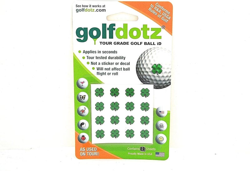 Golfdotz - USGA Rule Conforming Golf Ball Markers, Golf Ball Stickers for Marking Balls, No More Smearing from Stamps, Gifts for Golfers, Dads, and Retirees, (18-32-Count) - Image 1