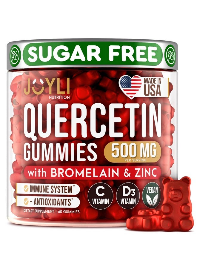 JOYLI Quercetin Gummies - Quercetin with Bromelain Zinc Vitamin C & Vitamin D3 - Quercetin Supplement 500MG for Immune System & Allergy - Quercetin for Kids and Adults - 60 Quercetin Chewable - pzsku/Z9A2D69B9C8EC4FB45D9CZ/45/_/1739882394/6204a950-bc7a-41c9-b5e2-64a2b6eae312