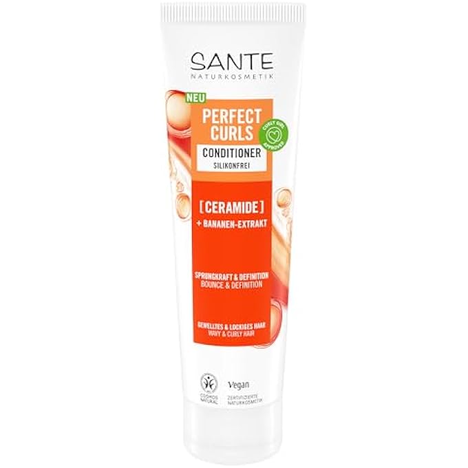 Sante PERFECT CURLS CONDITIONER, CERAMIDE, 150 ML, HAIR CONDITIONER WITH CERAMIDES & BANANA, MOISTURISER FOR CURLS & WAVY HAIR, SILICONE-FREE, MILD & VEGAN - Image 2