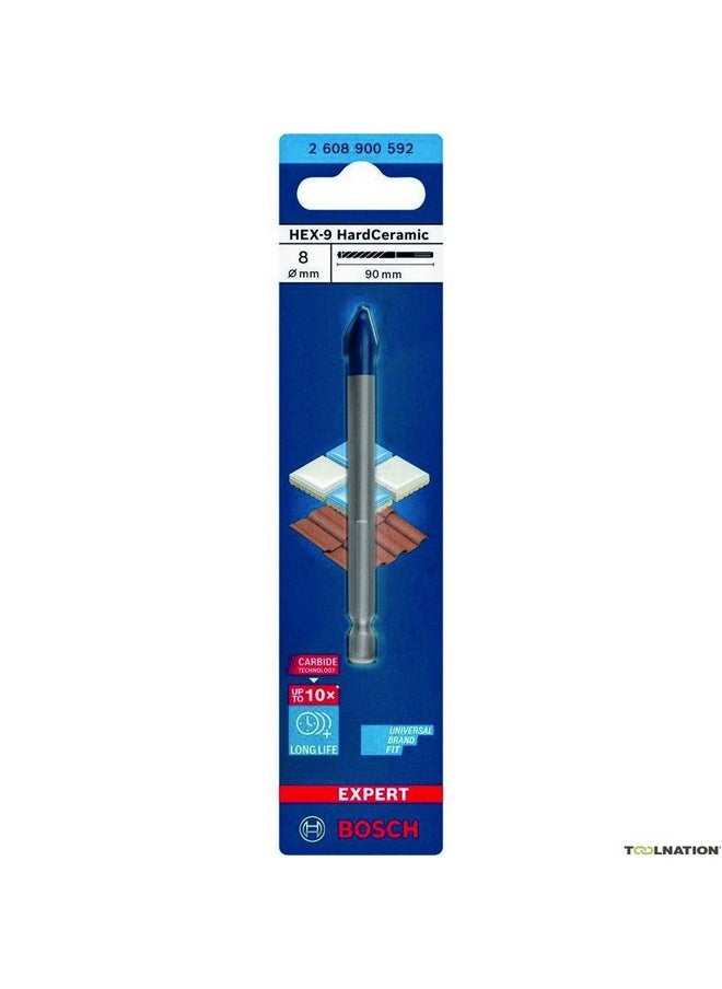 بوش ريشة مثقاب سداسية - 9 من السيراميك الصلب فضي وأزرق 8 × 90 مم JE2 608 900 592  - Image 2
