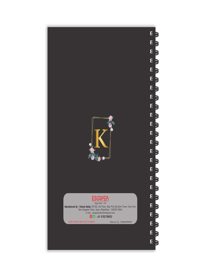 ESCAPER K Letter Notebook, Ruled - A5 K Initial Notebook, K Alphabet Notebook, Diary Notepad, Diary for Office, Diary for Gift, Diary for Men, Diary for Women - Image 2