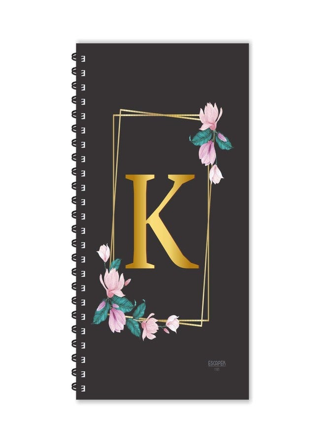 ESCAPER K Letter Notebook, Ruled - A5 K Initial Notebook, K Alphabet Notebook, Diary Notepad, Diary for Office, Diary for Gift, Diary for Men, Diary for Women - Image 1