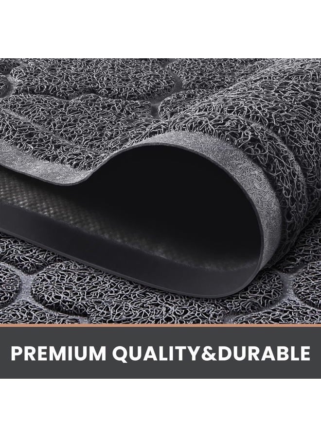 LuxStep Door Mat Large 24x36 Inch Indoor Outdoor Doormat, Non-Slip Low-Profile Design Floor Mat, Durable Trap Dirt and Dust Front Door Welcome Mat for Entryway,Patio,Garage, Grey - Image 4