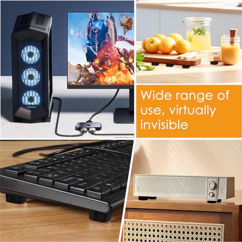 FURNIMATE Rubber Feet for Electronics-Adhesive Rubber Feet 16PCS, Black Rubber Bumpers Self Adhesive - Image 3
