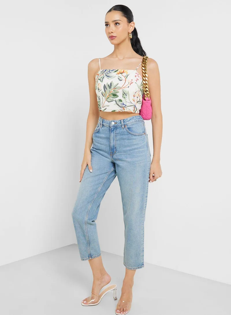 اتش اند ام Printed Strappy Top