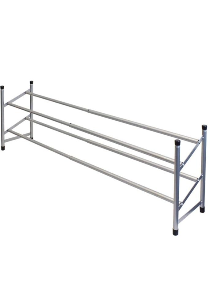 Generic Expandable 2-Tier Shoe Rack | Adjustable Shoe Storage Organizer | Space-Saving Shelf for Shoes, Boots & Slippers | Durable Home Closet Stand - Image 2
