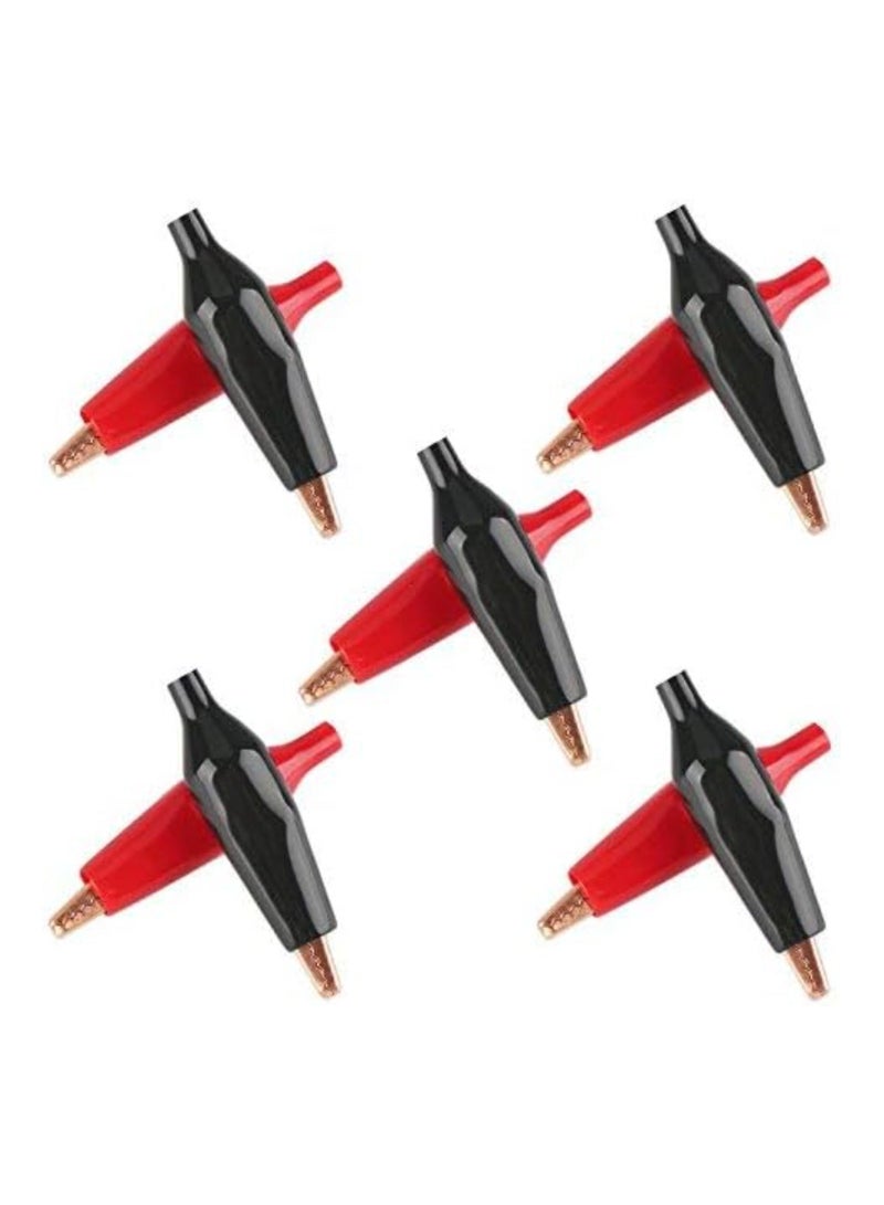 Alligator Clips, 16PCS Insulated Electrical Test Kit, 1.77"/45mm 10A Pure Copper Alligator Clip Crocodile Clamps Jumper Helper, Protective Insulation Cover, Copper Alligator Soft Insulated Cover - Image 3