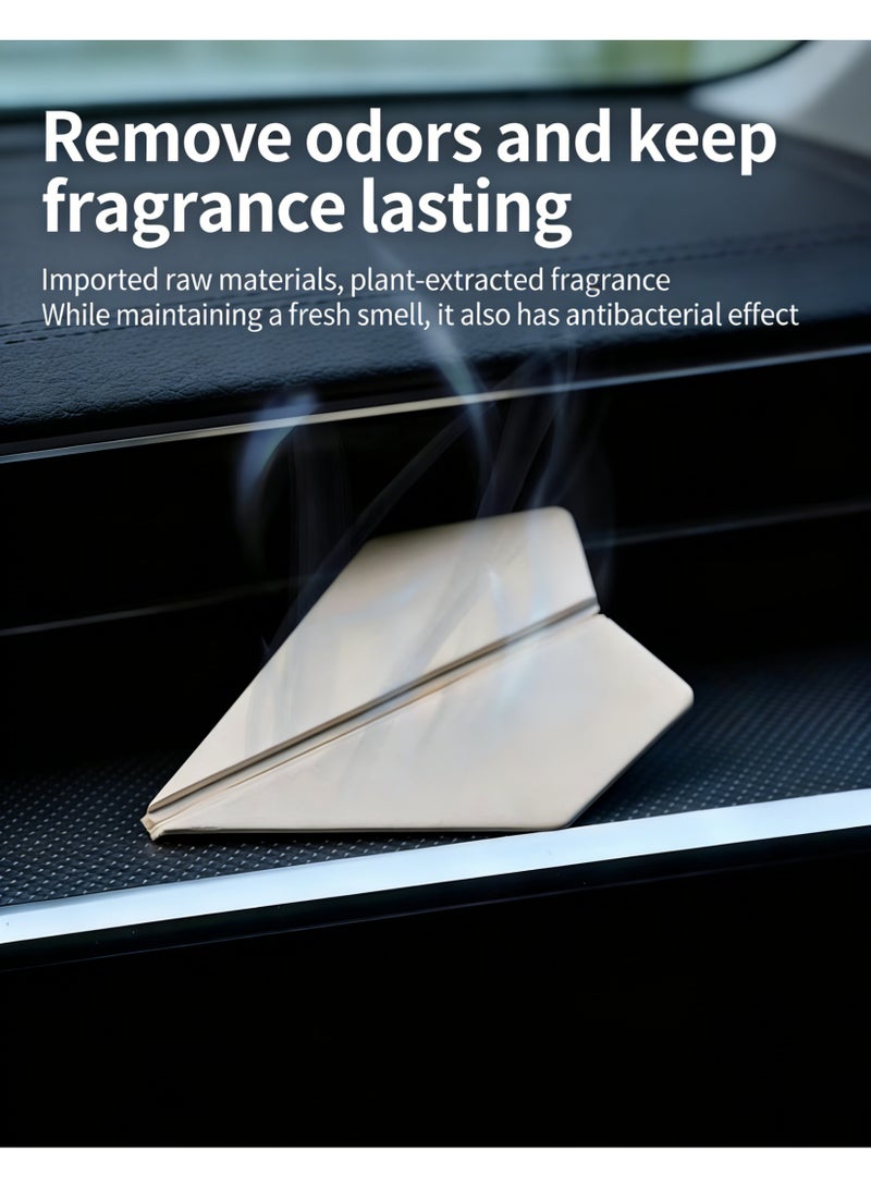 معطر جو للسيارة على شكل طائرة ورقية - بطاقة معطرة للمرآة الخلفية، مصنوعة من ورق خفيف الوزن عالي الجودة، برائحة منعشة لتجديد هواء مقصورة السيارة. - Image 4