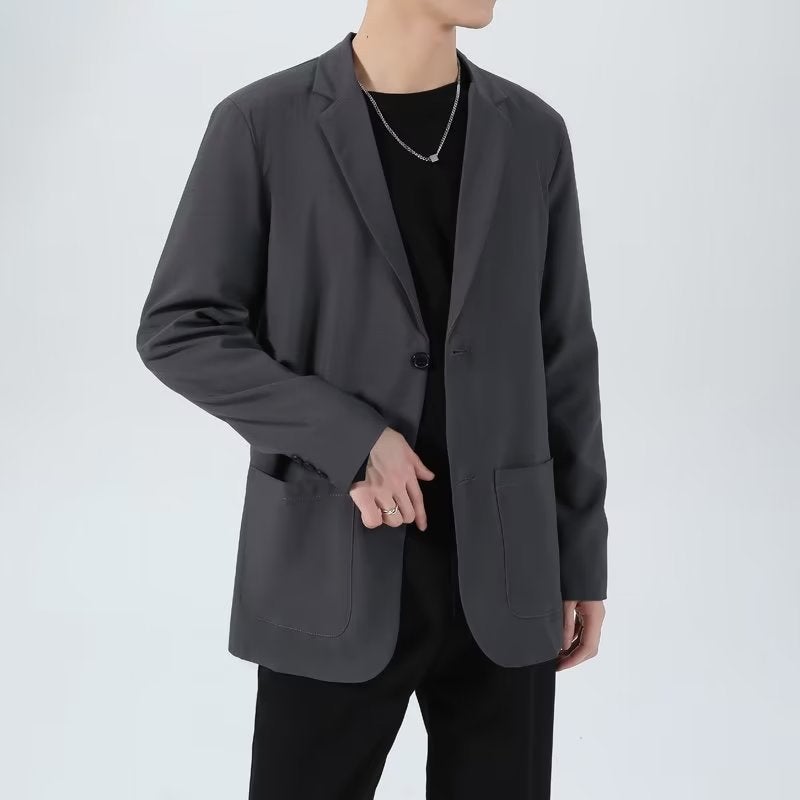 Versatile Business Casual Mens Suit Light gray  - Image 2