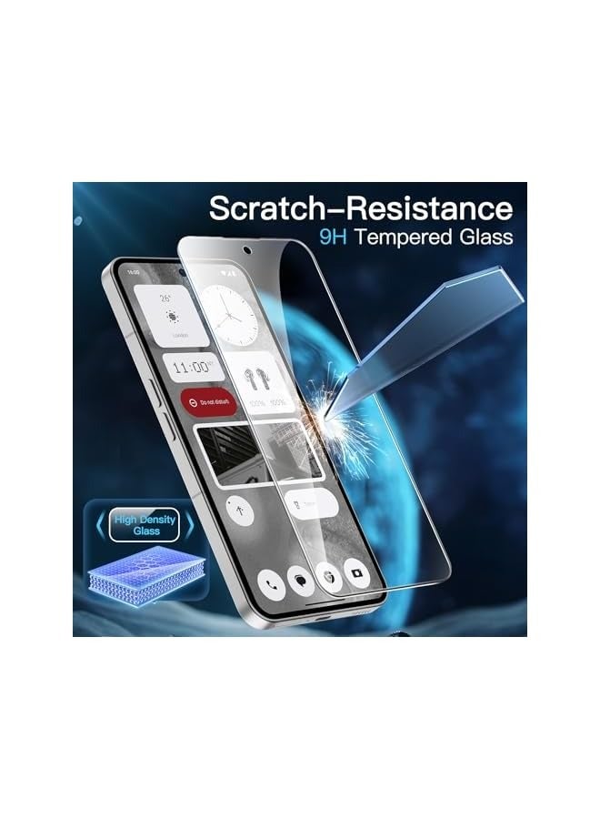 جي تيك واقي شاشة JETech لهاتف Nothing Phone 2 مقاس 6.7 بوصة، طبقة من الزجاج المقوى 9H، مضاد للخدش، شفاف عالي الدقة، 3 عبوات - Image 3