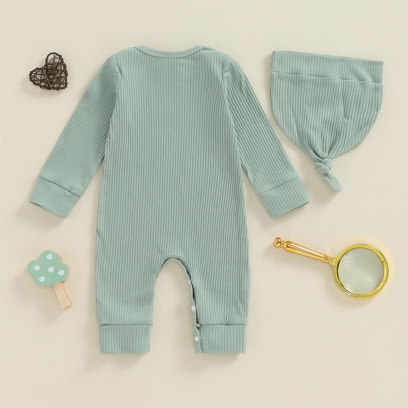 MERSARIPHY Newborn Baby Boy Girl Clothes Hi I'm New Here Coming Home From Hospital Outfits Gender Neutral One Piece Romper (Green, 0-3 Months) - Image 4