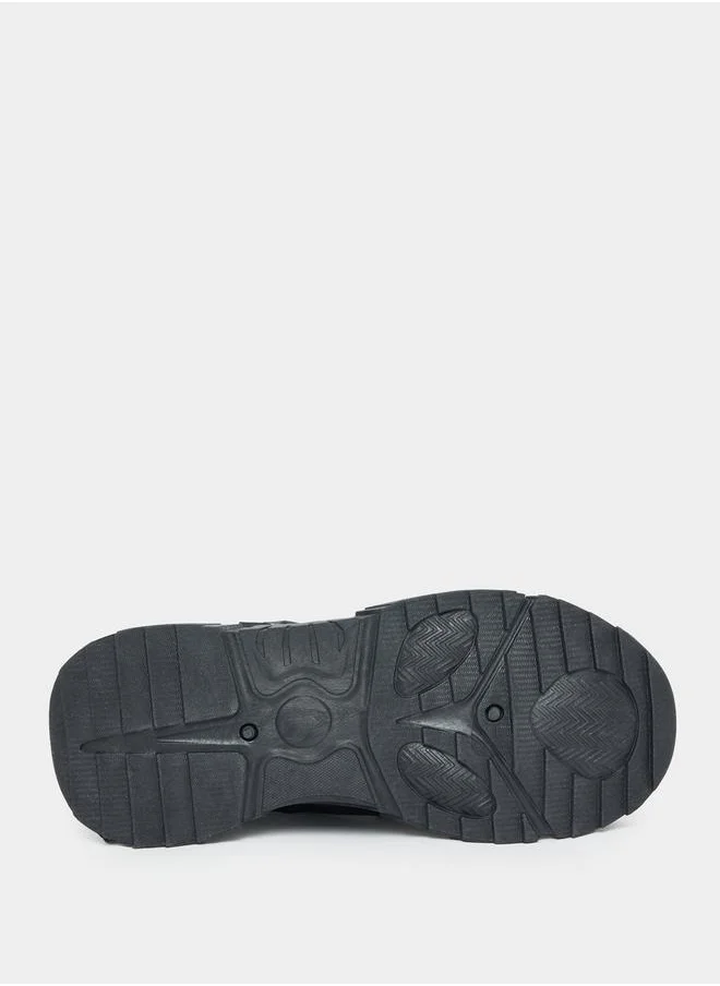 Styli Leather Look Design Chunky Sneakers