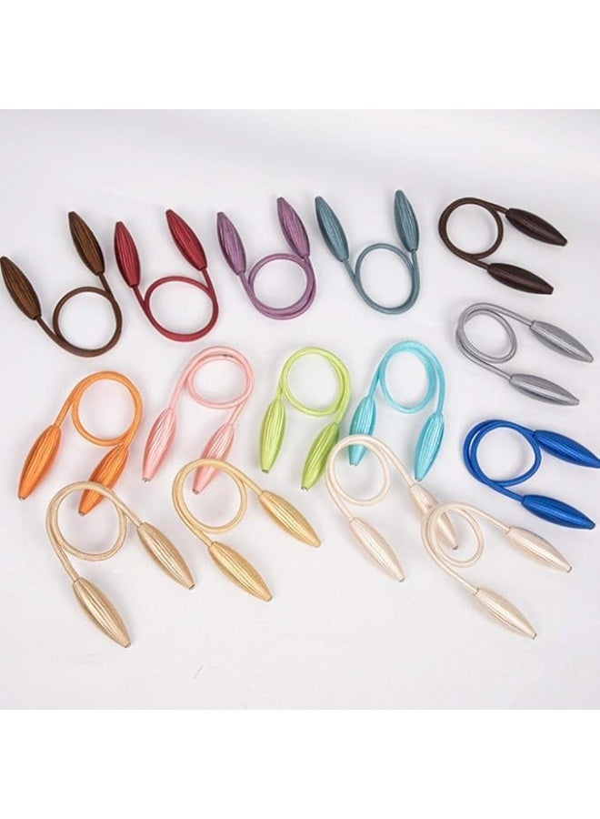 Decorative Metal Curtain Tiebacks, Silver Holdback Clips for Window Drapery, Valance Holder - Image 3