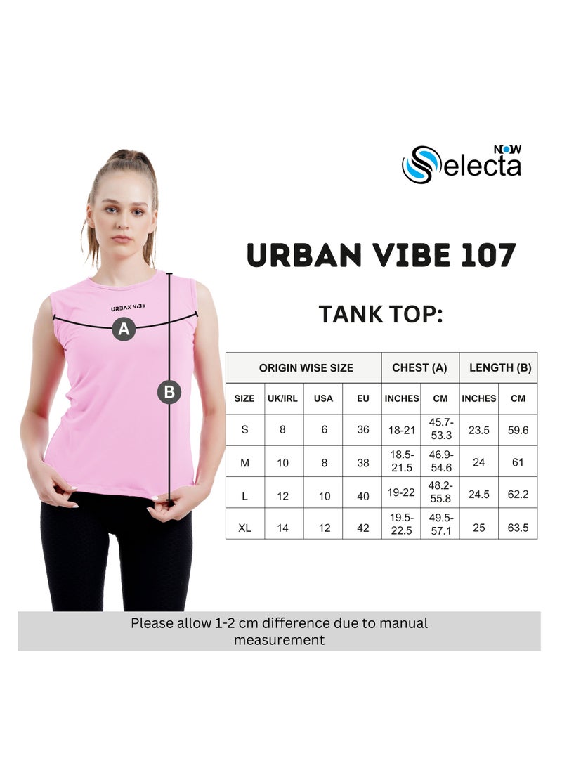 Selecta Now - Ladies Sleeveless Cotton Red T-Shirt Breathable Tank Top Soft Stretchable Women’s T Shirt Ideal for Hot Climate - Image 1