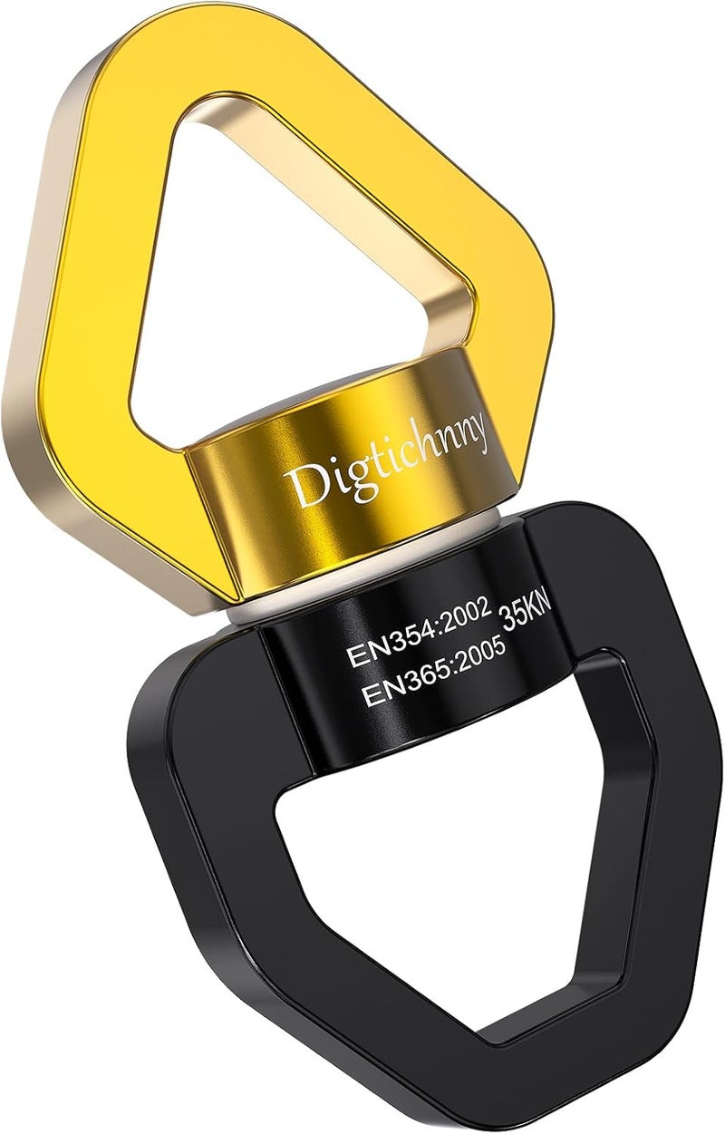 Digtichnny دوار أرجوحة، جهاز دوران آمن 35 كيلو نيوتن، دوار أرجوحة لأرجوحة الشجرة الشبكية، الرقص الجوي، أرجوحة الأطفال، أرجوحة معلقة أسود - Image 1