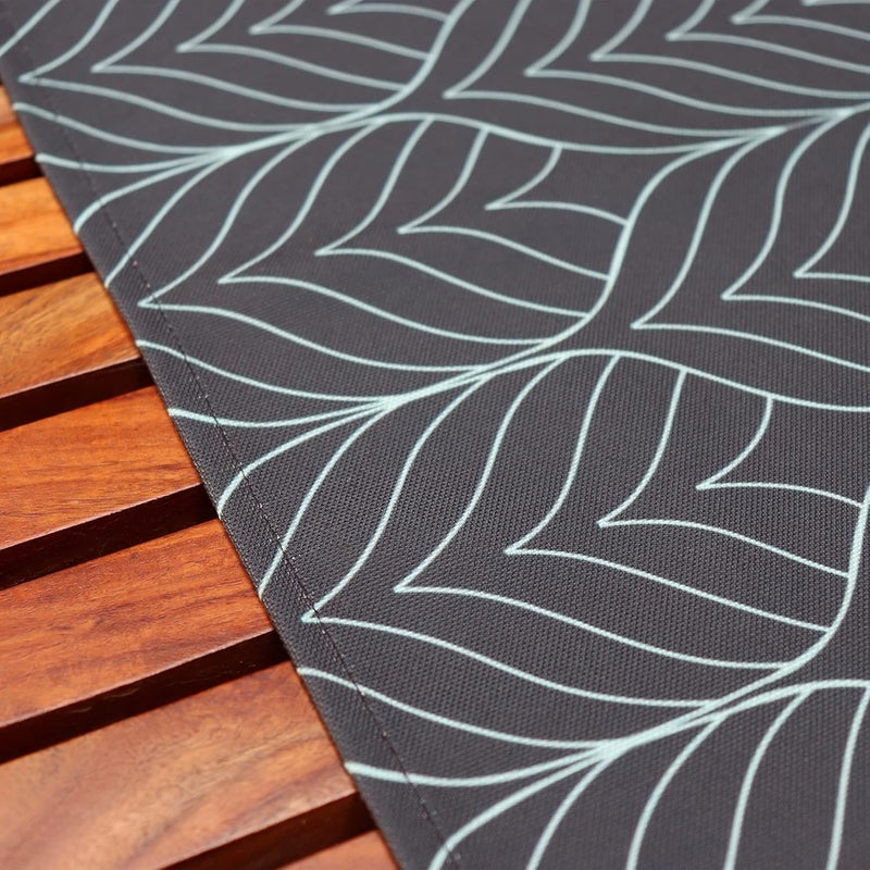 Zeba World Polycanvas Geometric Leaf Motif Print Table Runner for 4 Seater / 6 Seater | 30 cms x 210 cms; 12 inches x 84 inches | Dining Table Runner, Living Room Decor - Image 4