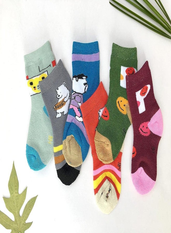 TENDSY Kids Winter Ankle Length Socks for Boys & Girls | Warm Cotton Socks (Pack of 6, 6-24 Months) | Multicolor - Image 3