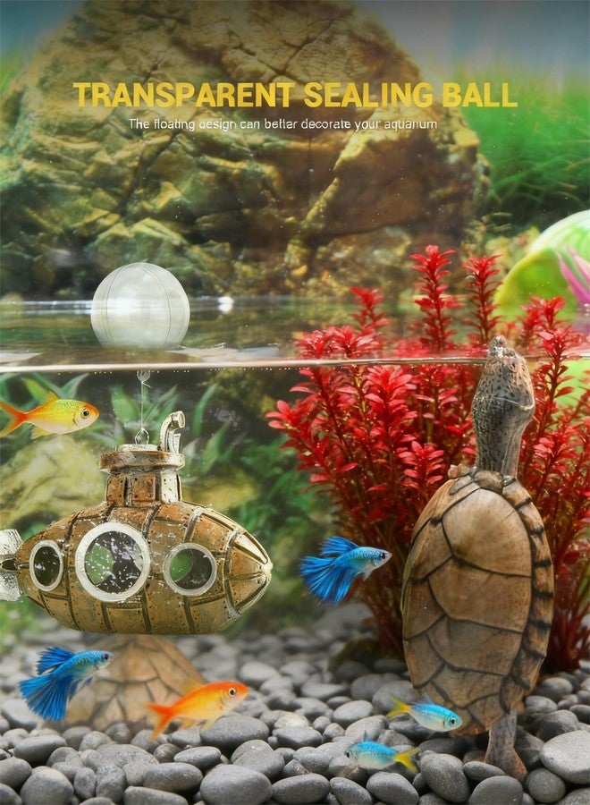 Civore Floating Fish Tank Decoration, Cute Retro Submarine Aquarium Ornament with 1 Float Balls, Resin Safe Fish Tank Accessory for Betta, Cichlid, Goldfish, Shrimps & Hermit Crabs - Image 4