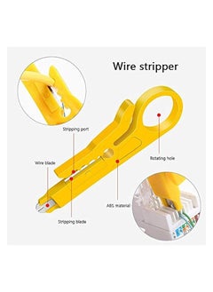 PROMASS RJ45 Crimping Tool Kit for RJ11/RJ12/CAT5/CAT6/Cat5e, Professional Computer Maintenance Lan Cable Tester Network Repair Tool Setï¼ŒWire Crimper Wire Connector Stripper Cutter  - Image 3