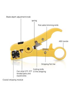 PROMASS RJ45 Crimping Tool Kit for RJ11/RJ12/CAT5/CAT6/Cat5e, Professional Computer Maintenance Lan Cable Tester Network Repair Tool Setï¼ŒWire Crimper Wire Connector Stripper Cutter  - Image 4
