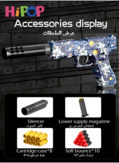 HIPOP Toy Gun Soft Bullet Gun Toy for kids,With Shell Ejection,EVA Safety Bullet Core,Pull Back Action,Pistol Toys For Kids  - Image 5