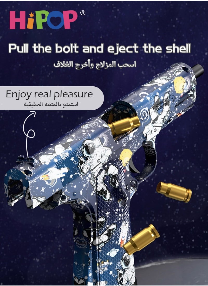 HIPOP - Toy Gun Soft Bullet Gun Toy for kids,With Shell Ejection,EVA Safety Bullet Core,Pull Back Action,Pistol Toys For Kids - Image 1