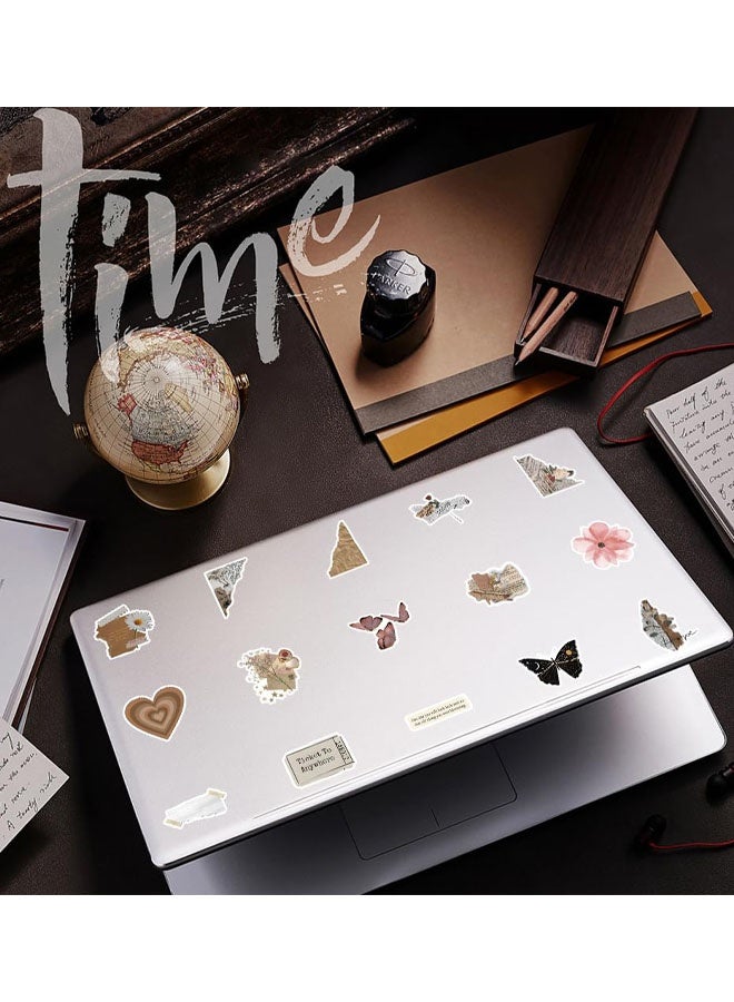 ١٢٠ قطعة من الملصقات العتيقة المتنوعة، ملصقات جمالية مقاومة للماء لسجل القصاصات، مناسبة للمخطط اليومي، ومستلزمات تدوين الملاحظات لأعمال الورق اليدوية - Image 4