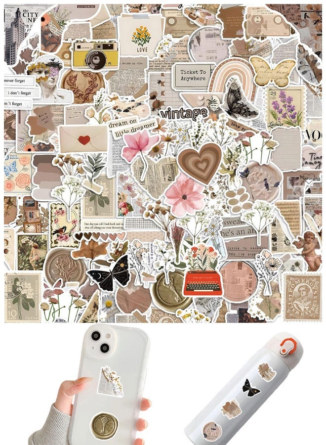 ١٢٠ قطعة من الملصقات العتيقة المتنوعة، ملصقات جمالية مقاومة للماء لسجل القصاصات، مناسبة للمخطط اليومي، ومستلزمات تدوين الملاحظات لأعمال الورق اليدوية - Image 1