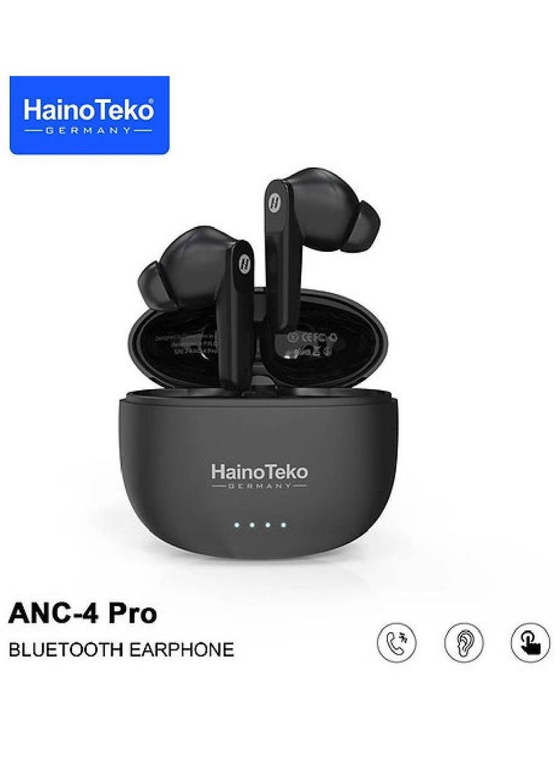 Haino Teko - Germany ANC-4 Pro Wireless Bluetooth Earphone Black - Image 1