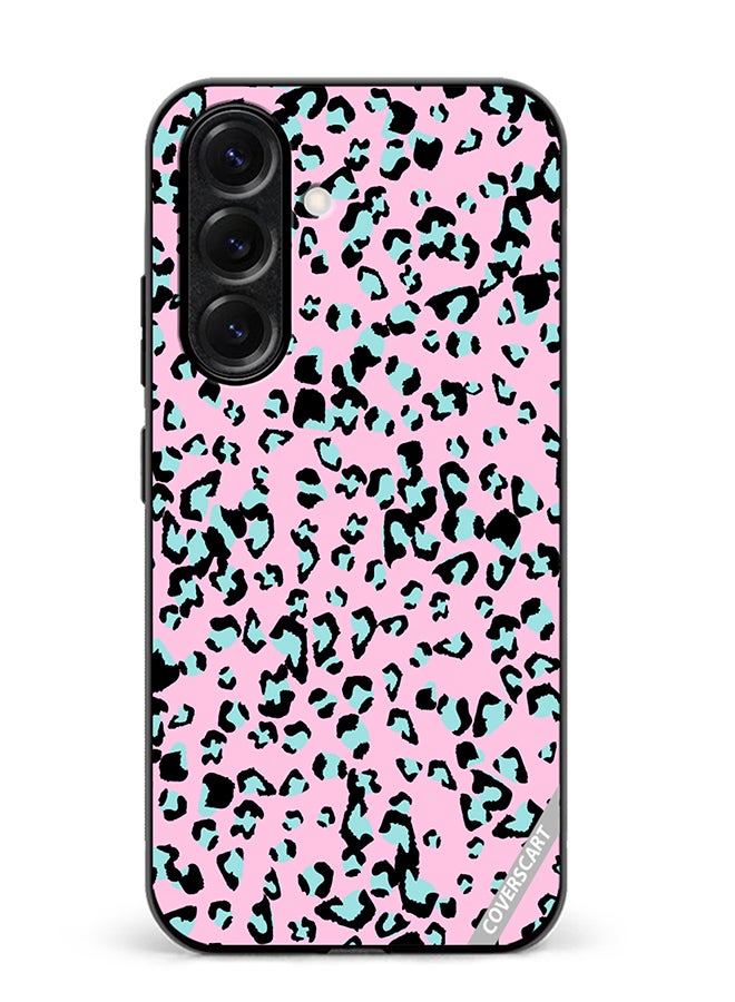 VR CREATIVE Protective Case Cover For Samsung Galaxy S25 Pink Leopard Print Animal Skin Pattern Vector Illustration Design Multicolour