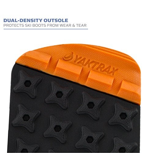 Yaktrax ياكتركس سكي تراك سكي بوت تراكشن وحماية كليتس (1 زوج)، كبير، أسود/برتقالي - Image 4