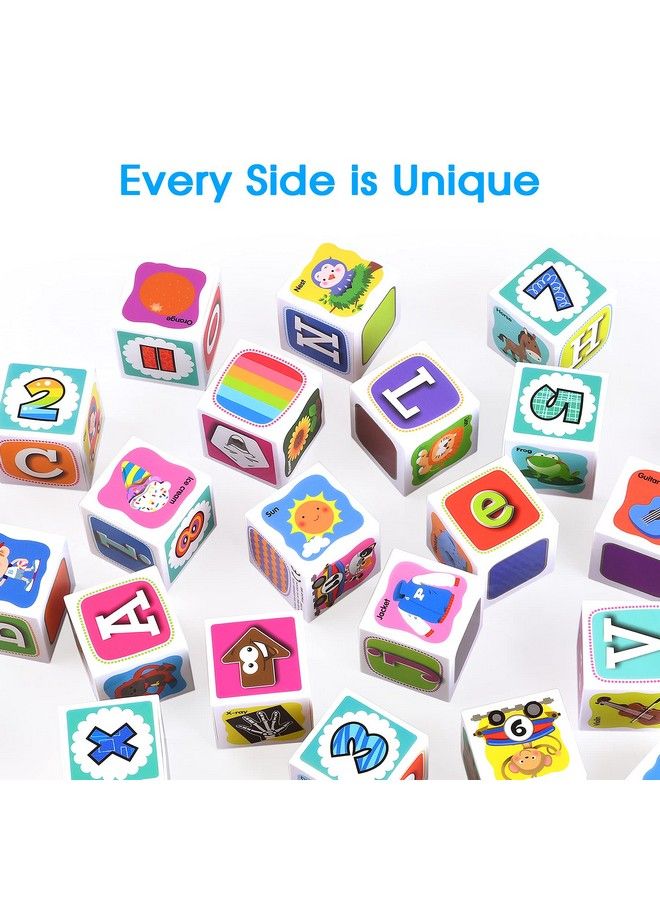 PLAY Abc Building Blocks For Toddlers 1 3 28Pcs Plastic Baby Alphabet Letters Number Stacking Blocks Preschool Learning Educational Montessori Sensory Toys Gifts For Kids Girls Boys - Image 4